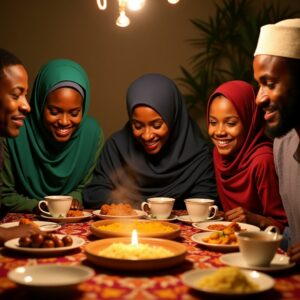 Flux_Dev_African_Muslim_family_gathered_around_a_traditional_R_3